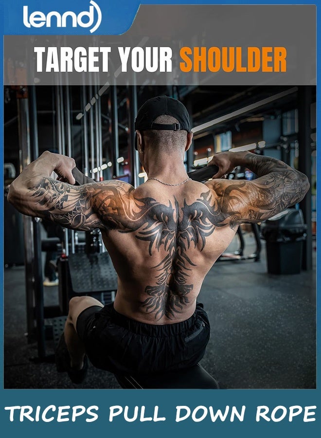 LENND Tricep Rope Cable Attachment, Workout Rope Cable Machine Attachment,Gym Equipment for Home/Gym Accessories,Triceps Extension Straps Gym Equipment - Image 4